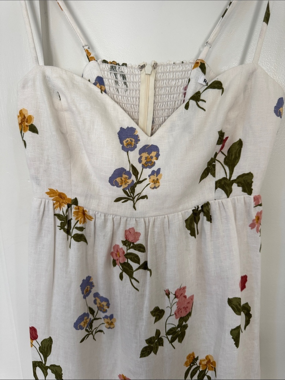 Reformation ‘Martin’ Linen Mini Dress Size 6 - Picture 5 of 13
